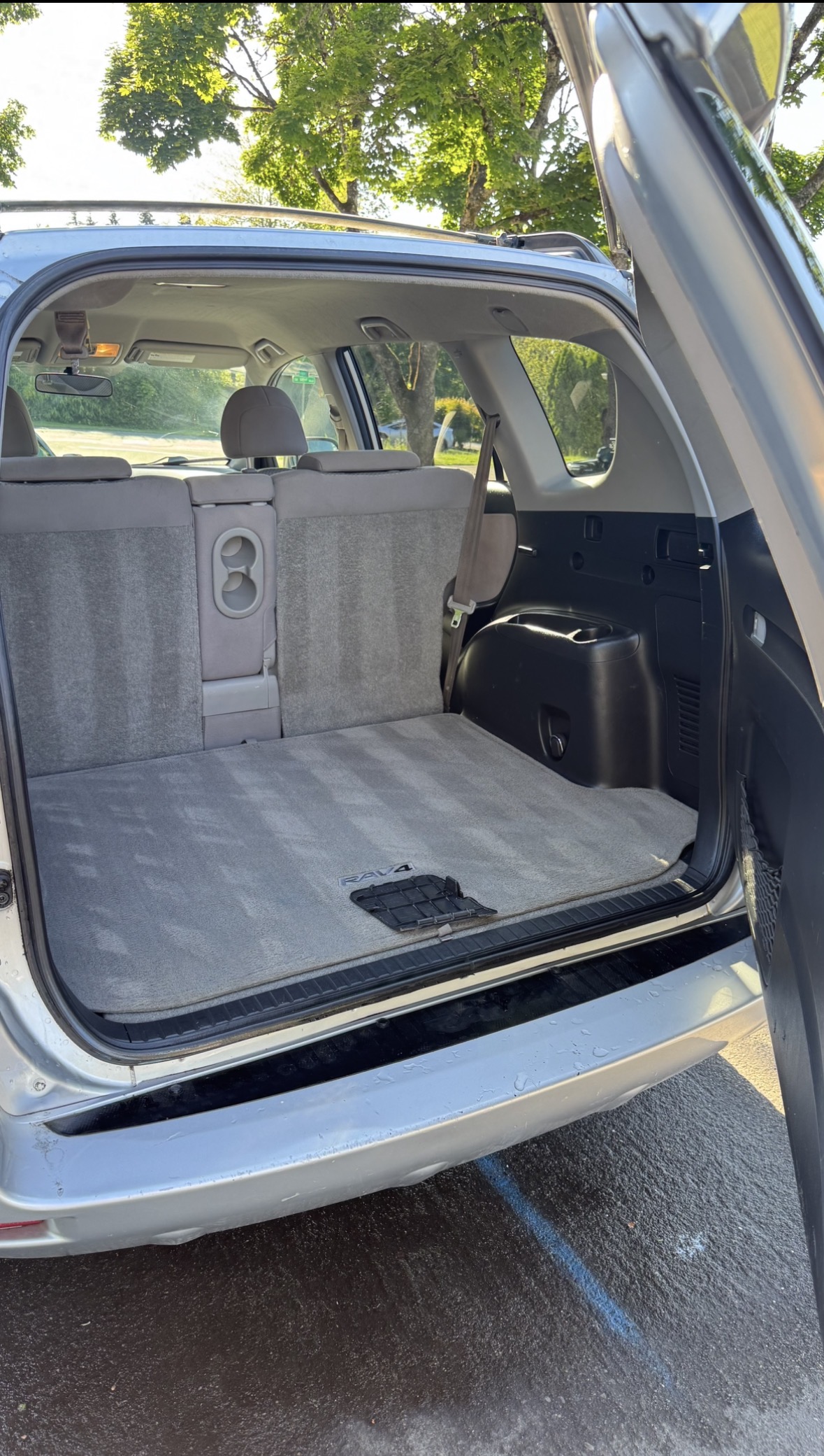 Cleaned rear cargo area